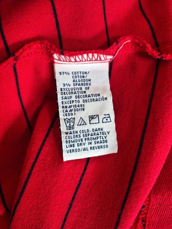 Tommy Hilfiger Golf Vintage Damen Polo-Shirt gestreift – Rot/Navy – Gr. M – Makellos