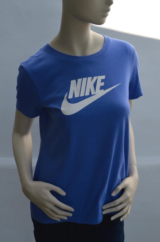 Nike – Herren/Unisex T-Shirt "Futura Icon" in Mittelblau – Gr. M (Schmal geschnitten / Kleines Loch)