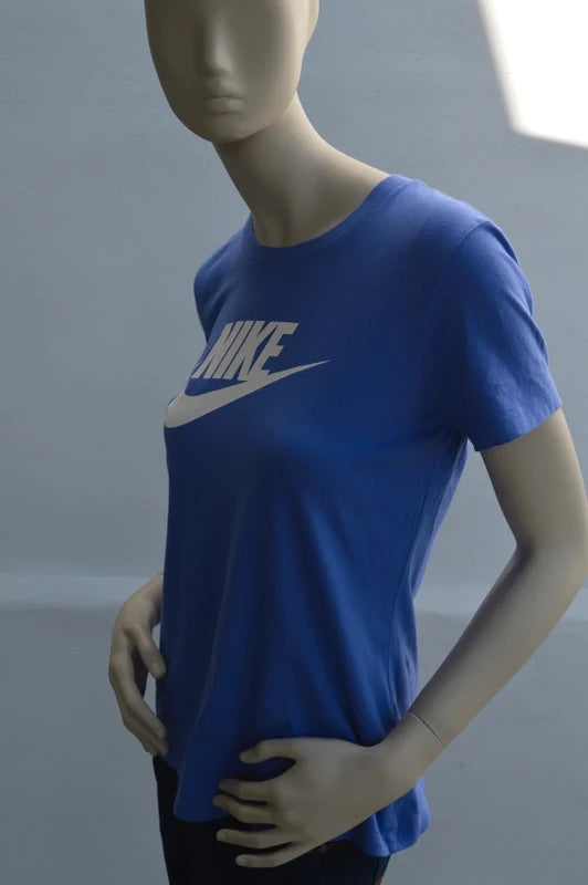 Nike – Herren/Unisex T-Shirt "Futura Icon" in Mittelblau – Gr. M (Schmal geschnitten / Kleines Loch)