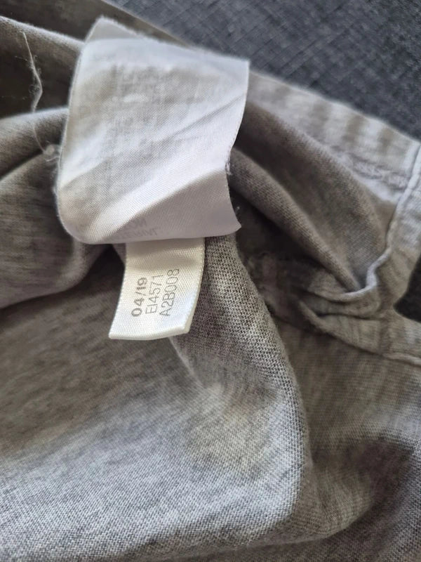 Adidas Damen Linear Logo T-Shirt in Grau Meliert – Gr. S