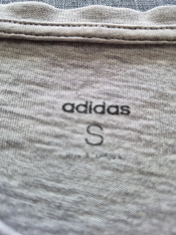 Adidas Damen Linear Logo T-Shirt in Grau Meliert – Gr. S