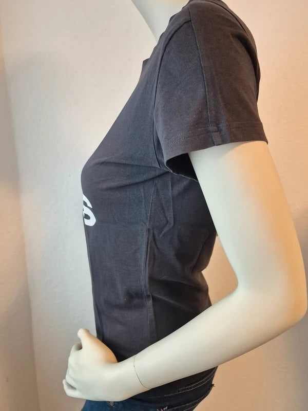 Adidas Damen Logo T-Shirt in SchwarzDunkelgrau – Gr. S