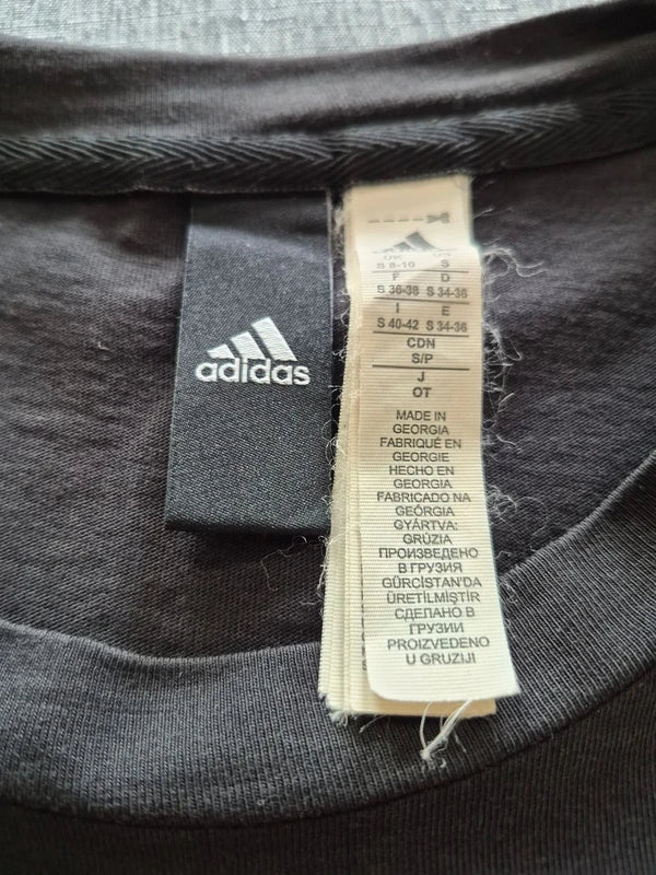 Adidas Damen Logo T-Shirt in SchwarzDunkelgrau – Gr. S