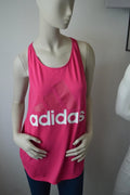 Adidas Damen Racerback Tank Top – Pink mit Logo-Print – Gr. L (Sehr guter Zustand)