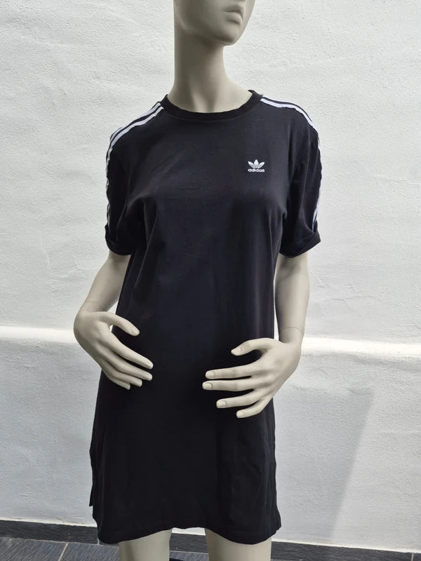 Adidas Originals Damen 3-Stripes Tee Dress – Schwarz – Gr. 36 (S)