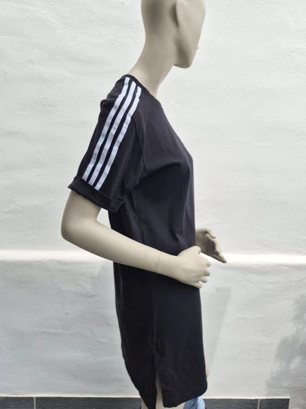 Adidas Originals Damen 3-Stripes Tee Dress – Schwarz – Gr. 36 (S)