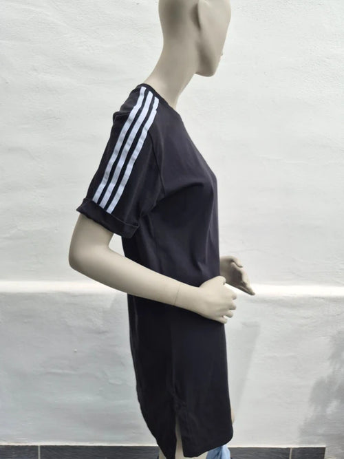 Adidas Originals Damen 3-Stripes Tee Dress – Schwarz – Gr. 36 (S)