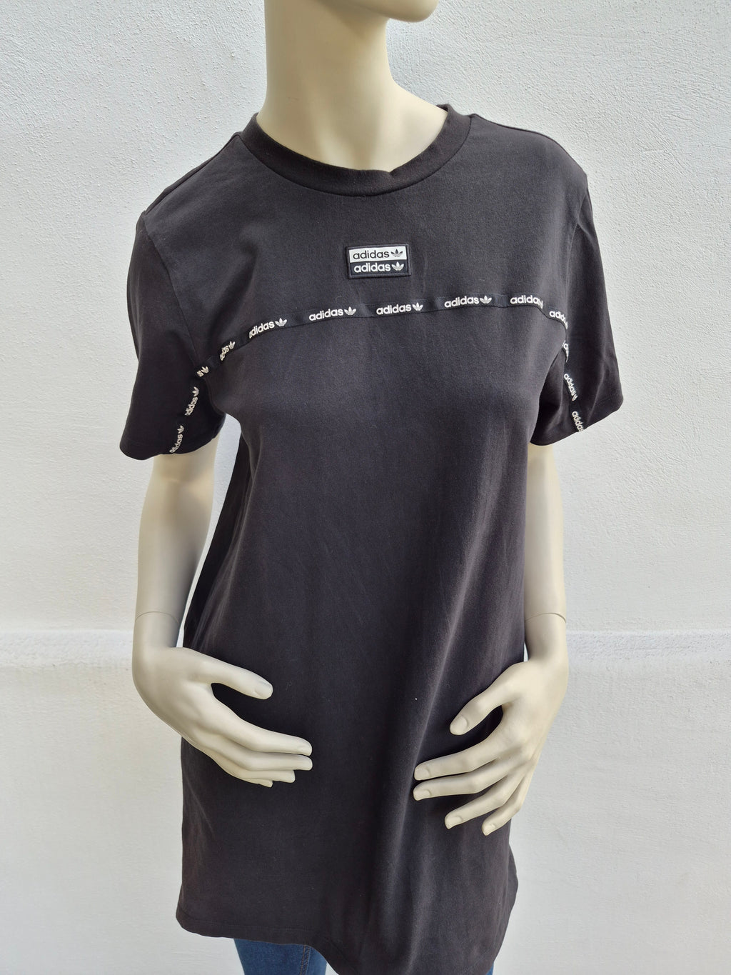 Adidas Originals Damen T-Shirt-Kleid / Longshirt – Schwarz – Gr. 38 (S/M
