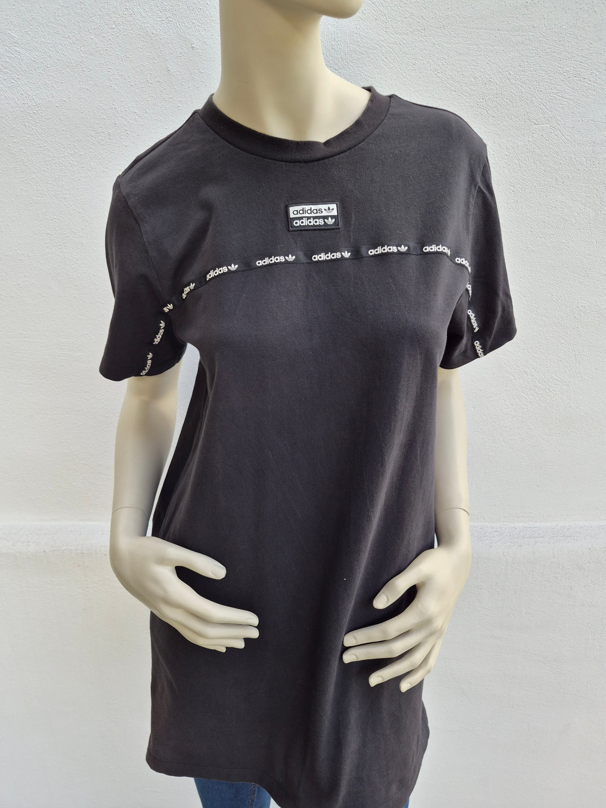 Adidas Originals Damen T-Shirt-Kleid / Longshirt – Schwarz – Gr. 38 (S/M