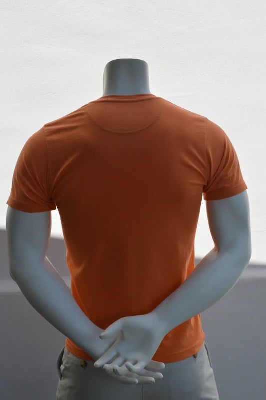 Adidas Originals „Chicago Trefoil“ T-Shirt – Terrakotta-Orange – Gr. S (Hervorragend)