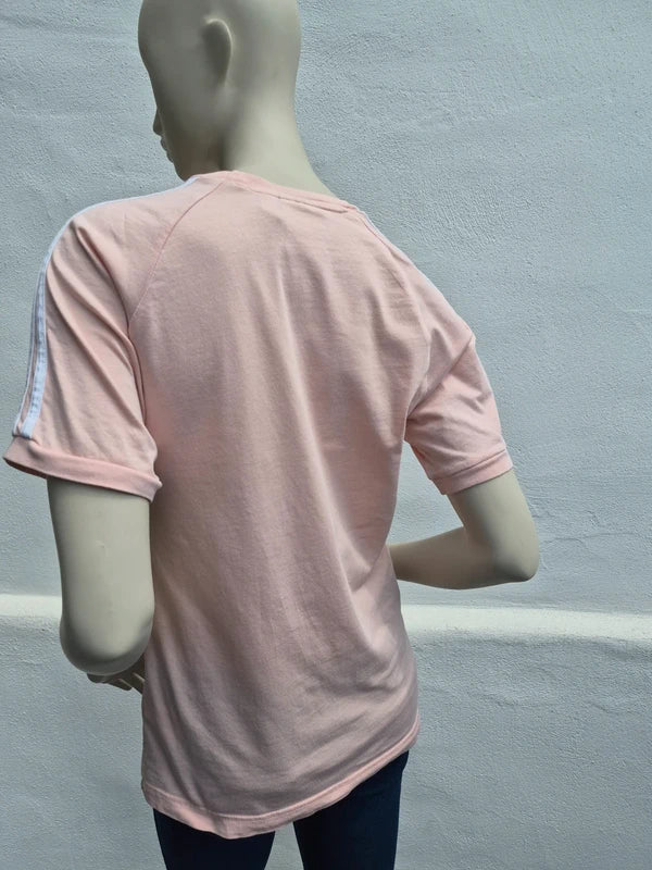 Adidas Originals – Damen 3-Stripes T-Shirt in Pastellrosa (Hazy Rose) – Gr. XS