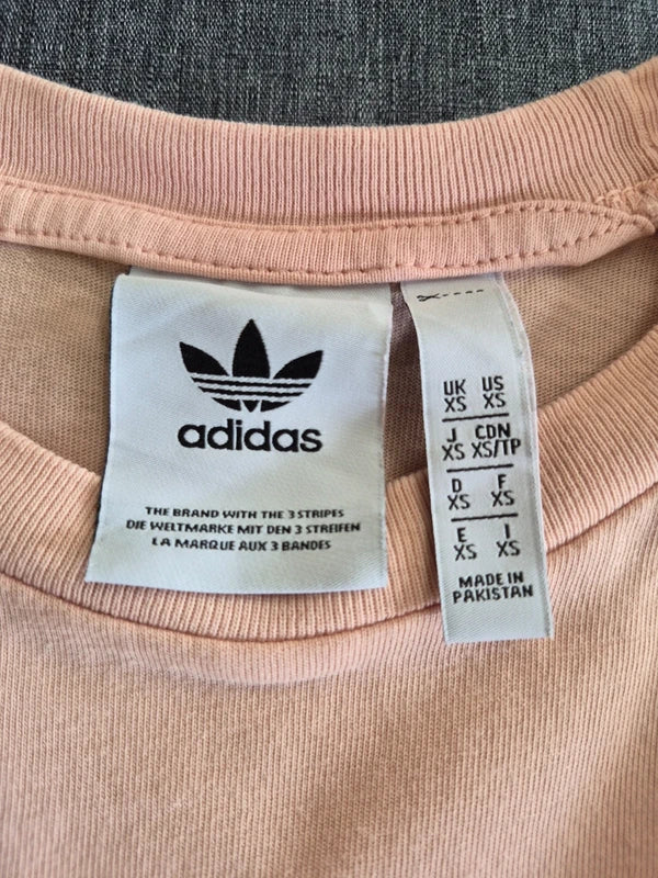 Adidas Originals – Damen 3-Stripes T-Shirt in Pastellrosa (Hazy Rose) – Gr. XS