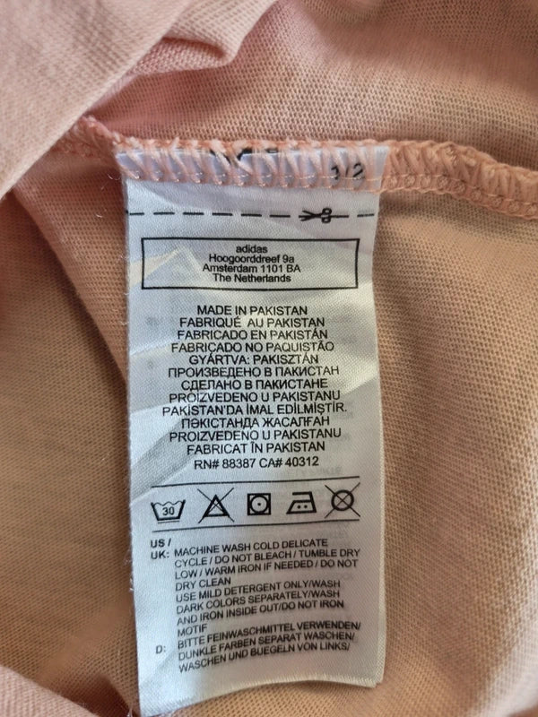 Adidas Originals – Damen 3-Stripes T-Shirt in Pastellrosa (Hazy Rose) – Gr. XS