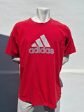 Adidas Vintage Performance T-Shirt Rot – Herren Größe XXL  2XL (Mit Gebrauchsspuren  Schnäppchen)