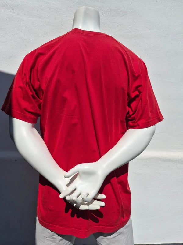 Adidas Vintage Performance T-Shirt Rot – Herren Größe XXL  2XL (Mit Gebrauchsspuren  Schnäppchen)
