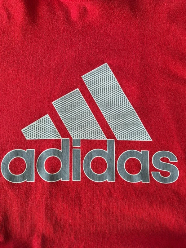 Adidas Vintage Performance T-Shirt Rot – Herren Größe XXL  2XL (Mit Gebrauchsspuren  Schnäppchen)