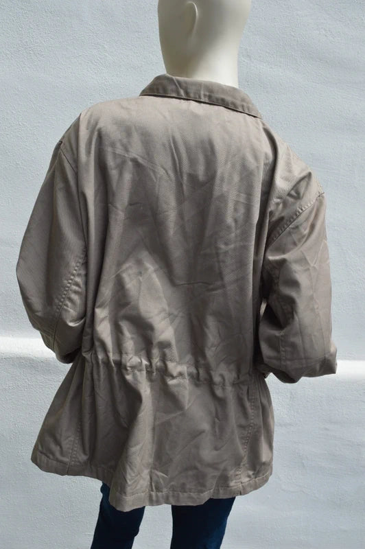 Atlas for Women Outdoor-Safarijacke mit Taillenzug – Taupe – Gr. 52/54 (Sehr gut)