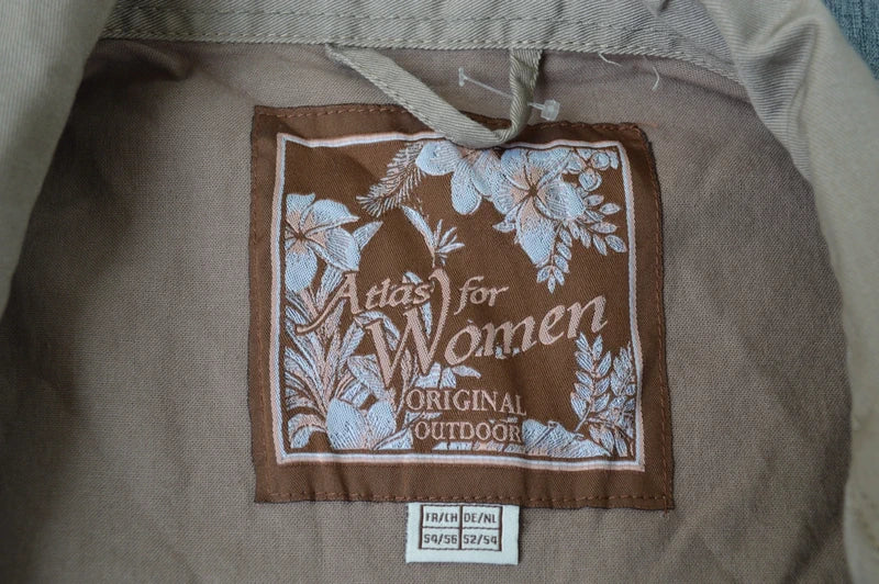 Atlas for Women Outdoor-Safarijacke mit Taillenzug – Taupe – Gr. 52/54 (Sehr gut)