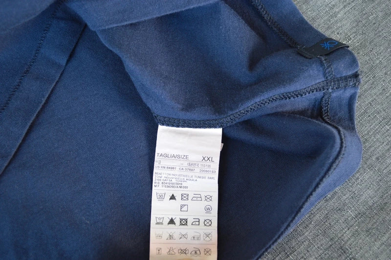 Benetton Graphic T-Shirt Werewolf & Full Moon in Navy Blau – Gr. XXL (fällt aus wie XL)