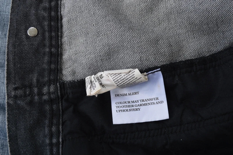 Burton Menswear 2-in-1 Hybrid-Jeansjacke mit Kapuze – Schwarz/Grau – Gr. M (Guter Zustand)