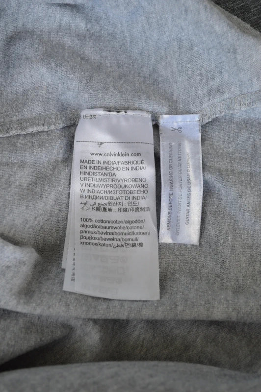 Calvin Klein Graphic Stripe T-Shirt in Hellgrau-Melange – Gr. M