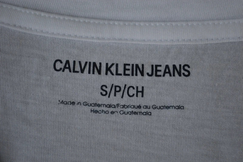 Calvin Klein Jeans Monogram Logo T-Shirt in Weiß (Super Soft) – Gr. S