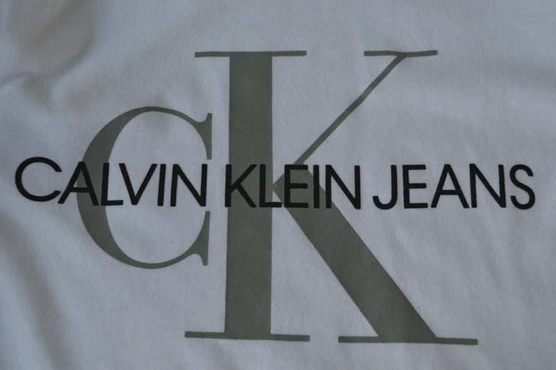 Calvin Klein Jeans Monogram Logo T-Shirt in Weiß (Super Soft) – Gr. S