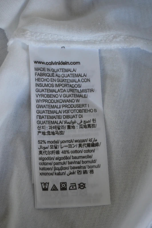 Calvin Klein Jeans Monogram Logo T-Shirt in Weiß (Super Soft) – Gr. S