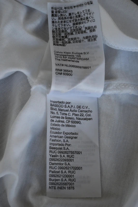 Calvin Klein Jeans Monogram Logo T-Shirt in Weiß (Super Soft) – Gr. S