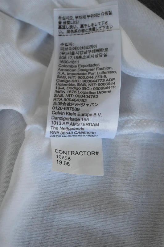 Calvin Klein Jeans Monogram Logo T-Shirt in Weiß (Super Soft) – Gr. S