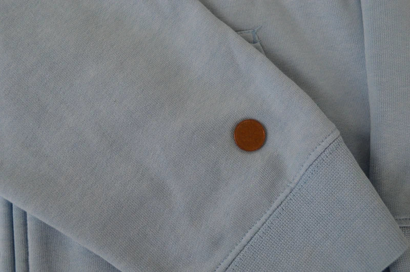 Converse Classic Logo Zip-Hoodie – Hellblau – Gr. M (Gepflegt mit Makeln)