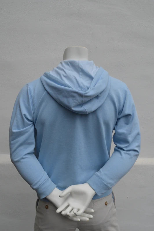 Converse Classic Logo Zip-Hoodie – Hellblau – Gr. M (Gepflegt mit Makeln)