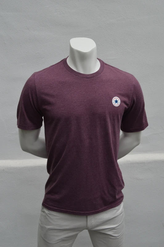 Converse Herren Chuck Taylor All Star Logo T-Shirt in Beere Melange – Gr. L
