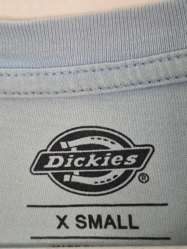 Dickies Herren T-Shirt „Mapleton“ – Hellblau mit Logo-Print – Gr. XS