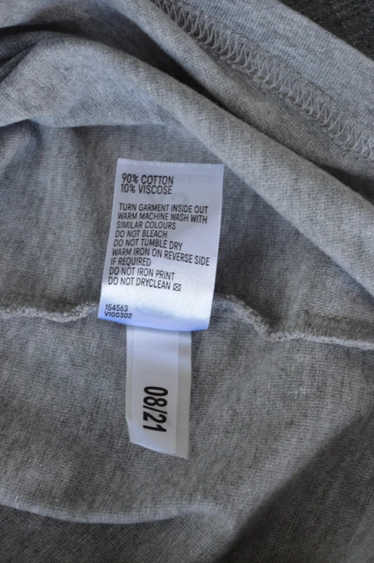 Eckō Unltd. Longline T-Shirt in Grau-Melange mit Backprint – Gr. XS
