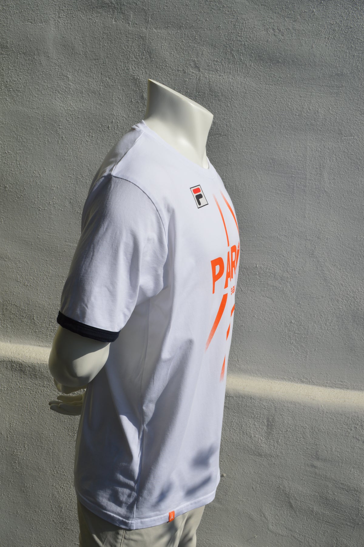 FILA x TeamNL "Paris 2024" Olympia Herren T-Shirt Weiß/Orange – Größe XXL (Boxy/Oversized)