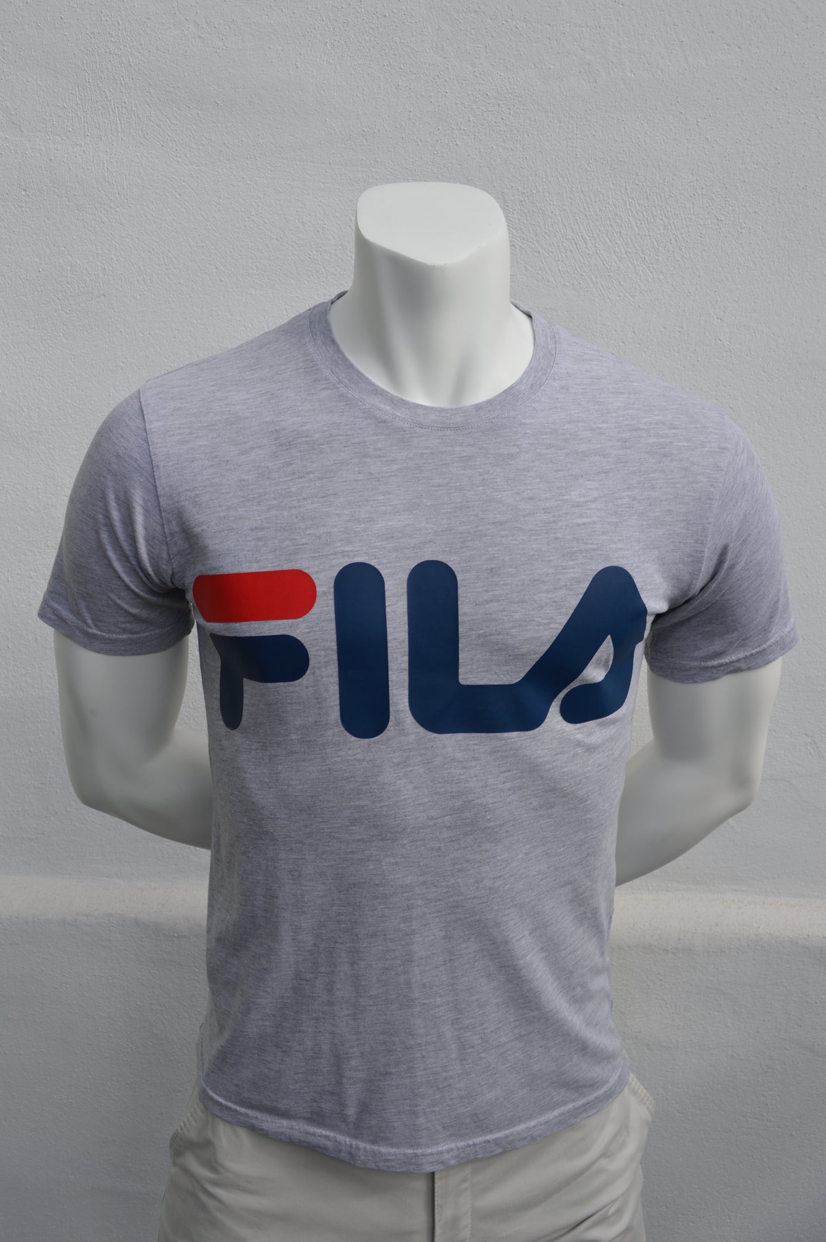 Fila T-Shirt Grau Melange – Big Logo Größe S