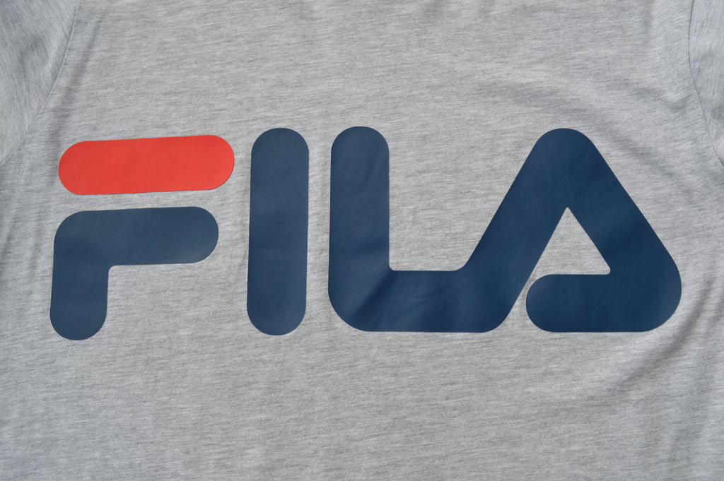 Fila T-Shirt Grau Melange – Big Logo Größe S