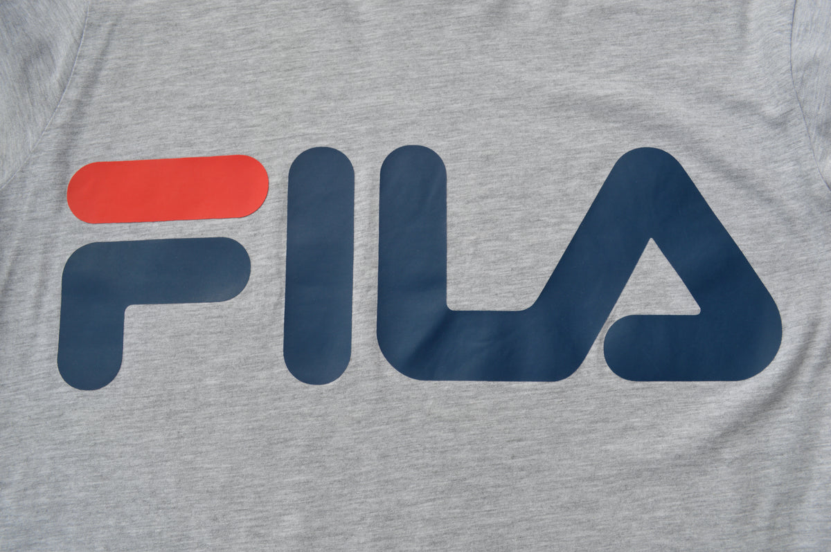 Fila T-Shirt Grau Melange – Big Logo Größe S