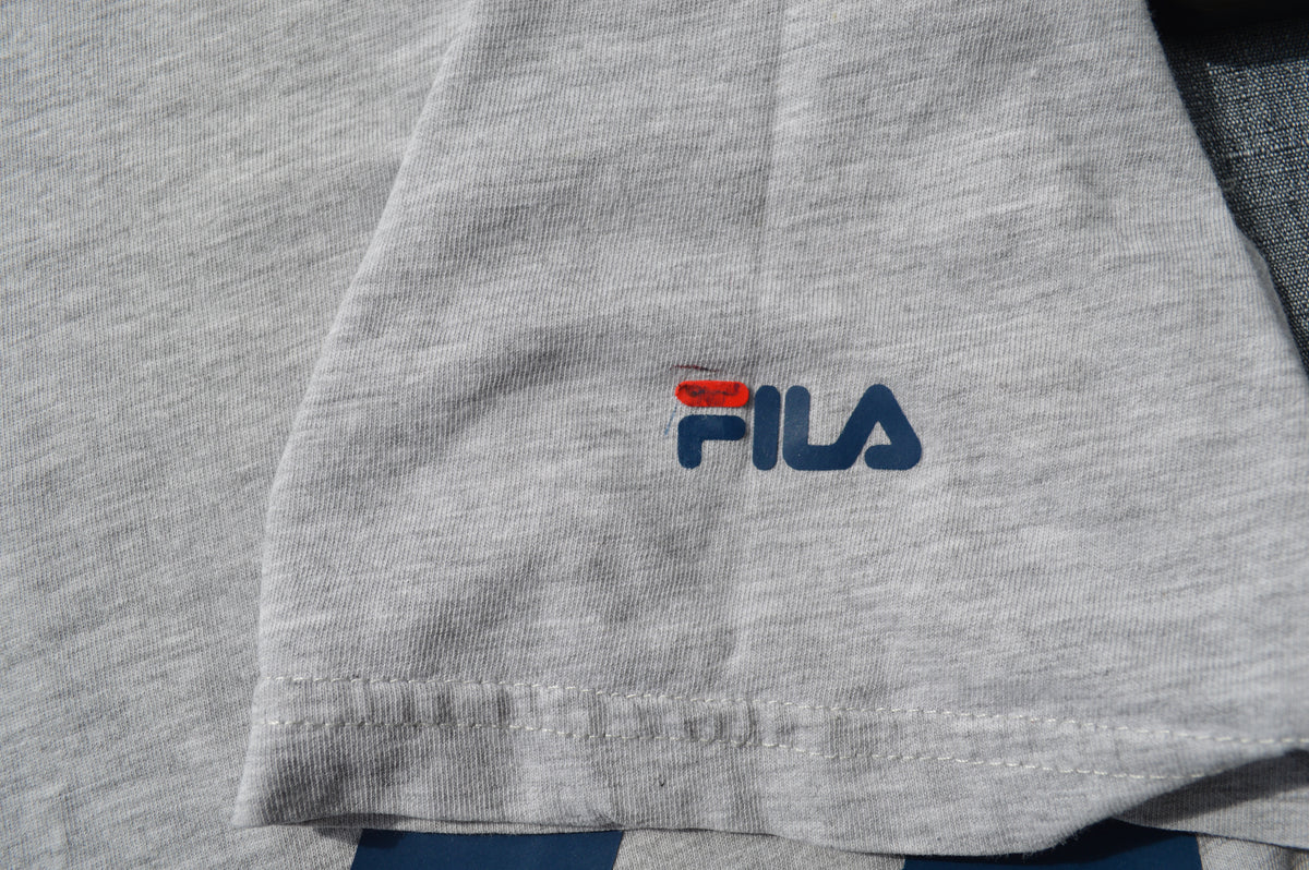 Fila T-Shirt Grau Melange – Big Logo Größe S