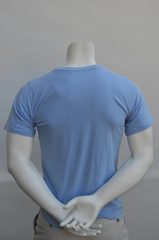 Fila Herren Logo T-Shirt – Hellblau mit Brust-Stickerei – Gr. XS