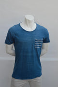 Hilfiger Denim Herren Slub-Jersey T-Shirt Blau – Größe XL (Mit kleinem Makel  Bastler-Schnäppchen)