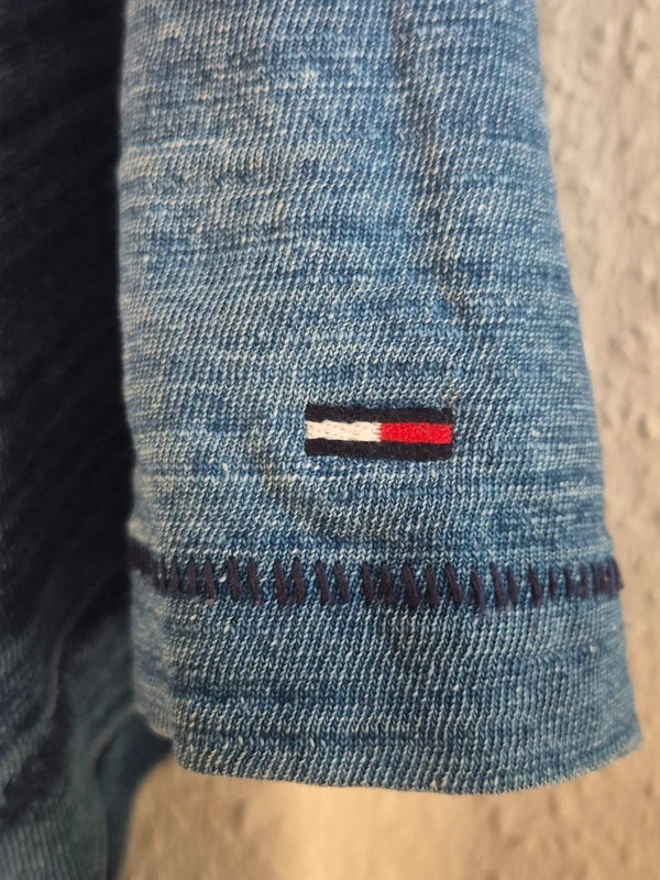 Hilfiger Denim Herren Slub-Jersey T-Shirt Blau – Größe XL (Mit kleinem Makel  Bastler-Schnäppchen)