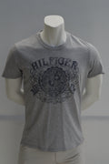 Hilfiger Denim Herren Vintage-Print T-Shirt in Grau-Meliert – Gr. XL
