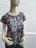 Hilfiger Denim – Damen T-Shirt "NYC" mit Floral-Muster & Vintage-Print – Gr. L