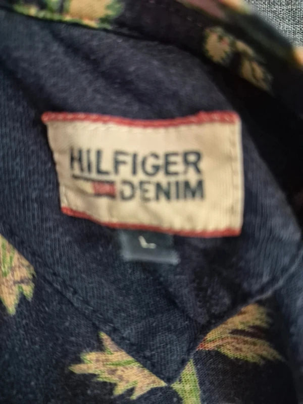 Hilfiger Denim – Damen T-Shirt "NYC" mit Floral-Muster & Vintage-Print – Gr. L
