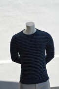 Hilfiger Denim – Herren Longsleeve mit Streifen-Muster in Navy/Weiß – Gr. M