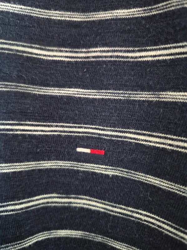 Hilfiger Denim – Herren Longsleeve mit Streifen-Muster in Navy/Weiß – Gr. M