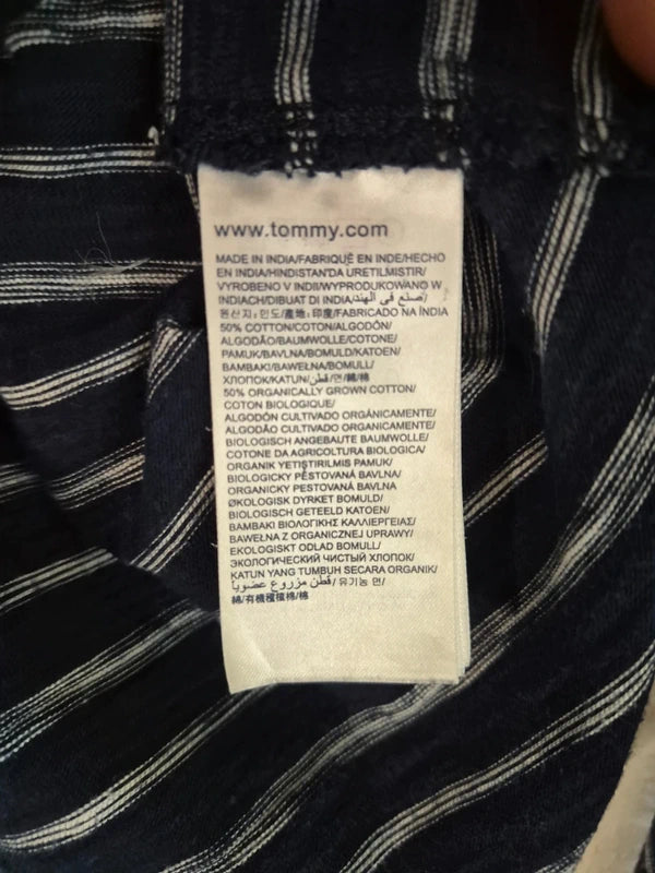 Hilfiger Denim – Herren Longsleeve mit Streifen-Muster in Navy/Weiß – Gr. M