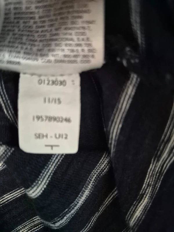 Hilfiger Denim – Herren Longsleeve mit Streifen-Muster in Navy/Weiß – Gr. M